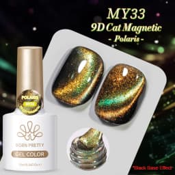 BORN PRETTY 10ml 9D Polaris Light Cat Magnetic Gel Black Base Needed Semi Permanent Soak Off UV Gel Varnish Manicure