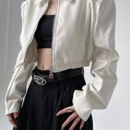 Y2k Black New PU Leather Jacket Cropped Jacket Long-sleeved Top Motorcycle Jackets Design Loose Streetwear Coat Trendy Vintage