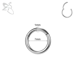 ZS 1 PC G23 Titanium Steel Round Nose Ring Men Women 20/18/16G Septum Piercings Ear Cartilage Helix Piercing Body Jewelry 6-14MM
