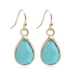 Waterdrop Natural Stone Dangle Labradorite Earrings for Women Newly Designed Female Daily Wear Wholesale Dropshiping