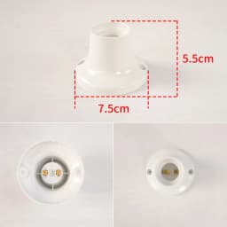 E27/E26 Lamp Socket, White Ceiling Light Bulb, Fixed Socket, Bulb Holder, Ceiling Fan Socket