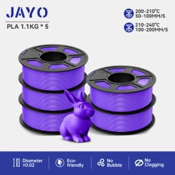 JAYO PLA Filaments 5 Rolls/ 3D Printer Filament 1.75mm FDM 3D Printer Materials Neatly Wound High Toughness for FDM 3D Printer