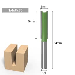 1/4′′ 6mm Shank Single Double Flute Straight Bit Milling Cutter For Wood 6MM Tungsten Carbide Router Bit Woodwork Tool Set
