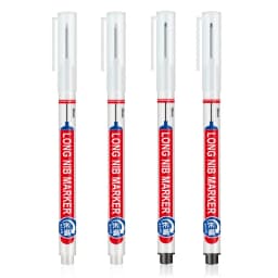4Pcs/Set 20mm Deep Hole Long Nib Head Markers For Metal Perforating Pen Waterproof Bathroom Woodworking Decoration Multi-Purpose