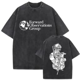Forward Observations Group Vintage Washed T-shirt Skeleton Graphic T Shirts Men Women Fashion Oversized T-shirts Male Streetwear