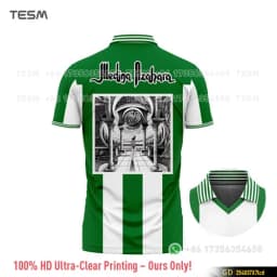 Men Red Retro Polo Collar Soccer Jersey 3D Print Short Sleeve T-shirt Breathable Football Training Tops Unisex Sports Streetw