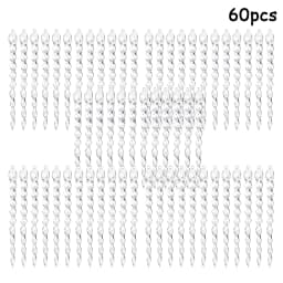 12/24/60pcs 13cm Christmas Simulation Ice Xmas Tree Hanging Ornament Fake Icicle Winter Party Christmas New Year Home Decoration