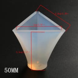 New 1PCS Pyramid 6 Sizes Craft DIY Transparent UV Pyramid Resin Liquid Silicone Combination Molds for Making Jewelry