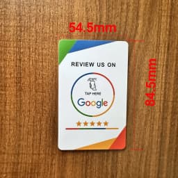 NFC 215 Programmable Google Review Acrylic Stickers Card NFC Station Table 13.56Mhz Waterproof NFC Stand Google Review Card