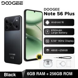 Global Version DOOGEE Note56 Plus Android 16 Smartphone 48GB+256GB 6150mAh Large Battery 6.56'' 90Hz Display 50MP Camera NFC