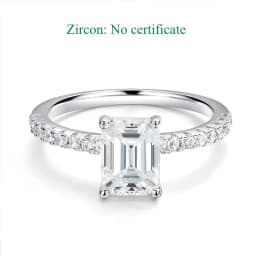 Smyoue 1-4CT Emerald/radiant Cut Moissanite Ring for Women Engagement Wedding Bride 100% Sterling Silver 925 Jewelry Certified