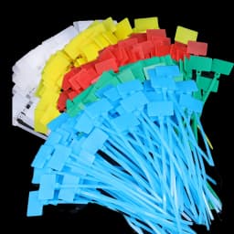 500-100Pcs Cable Labels Tags Nylon Cable Tie Tag for Cable Management Colorful Waterproof Loop Ties Markers Tag Self-locking Zip