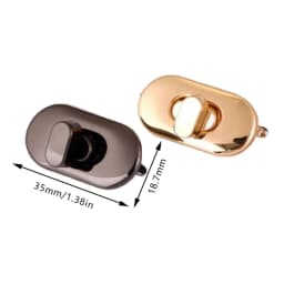 1PCS Mini Oval Twist Lock Metal Closure Buckle Turn Locks For Purse Wallet Women's Handbag Shoulder Bag Accessories