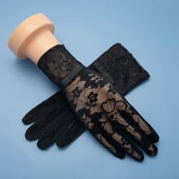 Women's Summer UV Resistant Ice Thin Driving and Cycling Touch Screen Anti Slip Breathable Short Sunscreen Lace Gloves