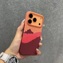 Slim Frameless Carbon Fibre Sunset PC For Magsafe Magnetic Case For iPhone 18 17 Air 16 Plus 15 14 13 Pro Max Shockproof Cover