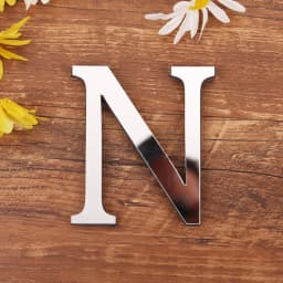Silver Letter Acrylic 3D Mirror Wall Sticker Home Decor Alphabet Poster For Birthday Party Wedding Diy Wallpaper Peel & Stick