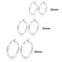 3pair/set Simple Twist Circle Round Hoop Earrings for Women Waterproof Stainless Steel Huggie Ear Buckle Statement Jewelry 2026
