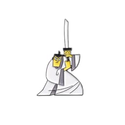 Funny Anime White Clothes Warrior Enamel Pin Custom Adventure Animated Movie Brooches Lapel Badge Jewelry Gifts For Friends