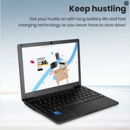 10.1 Inch Computer Laptop Windows 11 OS Preinstalled Quad Core 8GB+128GB Netbook HDMI Webcam Office (Black)