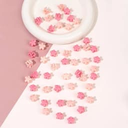 50Pcs Colorful Mini Flower Hair Claw Clips for Girl Cute Hair Styling Accessories Holiday Gift Decorative Bun Clamp Tiny Hair