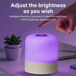 GGbingo Dimmable Touch Night Light Rechargeable Remote Control Night Light RGB Table Lamp Ambient Light for Bedroom Living Room