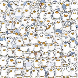 100PCS Cartoon Duck Stickers Cute Creative Simple Handheld Account Material Phone Case Laptop Luggage Water Cup Waterproof