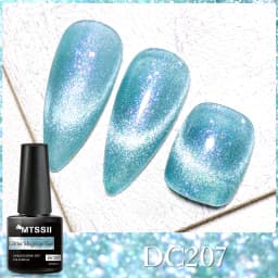 Mtssii 7ML Black Crystal Cat Magnetic Gel Sparkling Glitter Gel Nail Polish Semi Permanent UV Gel Nail Art No Need Base Color