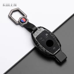 ABS Carbon Fiber Style Car Key Case Cover For Mercedes Benz A B C E Class GLS GLA GLK GLC CLS CLA AMG W204 W205 W212 W463 W176
