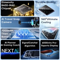 realme GT 7T Smartphone 5G MediaTek 8400-MAX 7000mAh Titan Battery 120W Ultra Charge 6.8'' 120Hz Display EU Version NFC