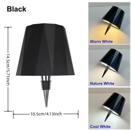 AITHEA Wireless Wine Bottle Cork Lamp Touch Control Dimmable LED Desk Light USB C Charging for Home Bar Decor