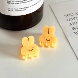 2pcs/set Acetate Mini Hair Claw Clip Small Size Cute Sweet Rabbit Animal Geometric Hair Clips Side Pins Women Hair Accessories