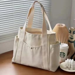 Large Capacity Canvas Tote Bags for Work Commuting Carrying Bag College Student Outfit Book Handbag Shoulder Bag, Shopping Bag