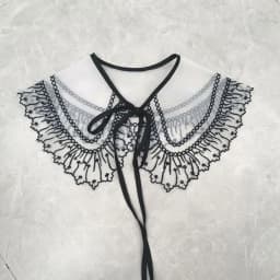 Cute Lace Fake Collar Women's Blouse Cloud Shoulder Scarf Shawl Embroidered Chiffon Detachable Collar Top Clothing Accessories