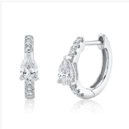Huggies Earrings Purple white Green Blue Red Square Heart Silver Color Small Hoop Earrings for Women Girls Wedding Jewelry