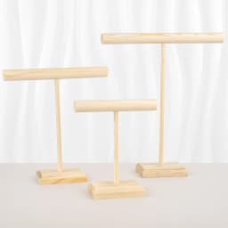 Solid Wood Jewelry Props Display Stand Bracelets Earrings Necklaces Jewelry Storage Rack With Wooden Base Hanging Holder