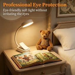 LED Clip On Book Light USB Charging Dimmable 3Color Mode LED Night Light Portable Reading Light for Bedroom Office Study Reading