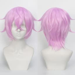 35cm Short Black Spiky Cosplay Wig Pre-Teased Crown Heat Resistant Synthetic Wig Layered Flipped-out Universal Anime Wig