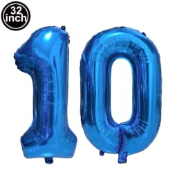 Blue Large Numbers Balloon 32 Inch 0 1 2 3 4 5 6 7 8 9 Birthday Digit Bachelorette Balloons Figure Golob Party Ballon Decoration