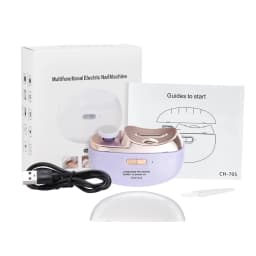 2 IN 1 Electric Nail Clipper Cutter With LED Light Automatic Nail Grinder Trimmer For Baby Adult Mini Manicure Tools Nail Care