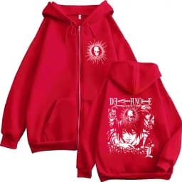 Anime Death Note Ryuk Yagami Light L·Lawliet Zipper Hoodies Men Women Clothing Fashion Casual Zip Up Hooded Sweatshirts Jackets