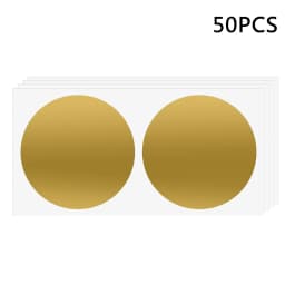 50pcs/ Pack 2" Inch, 50mm Gold Silver Scratch Off Stickers Labels for Lottery Tickets DIY Raffle Card Creating