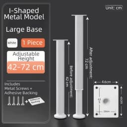 Adjustable Height Furniture Support Legs Load-Bearing Replacement Legs Bed Beam Support Leg Heavy-Duty DIY Accessories