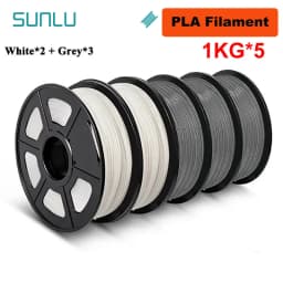 SUNLU 5KG 3D PLA/PETG/PLA PLUS/Clear Filament 1.75mm 5Roll 1KG Printer Neatly Wound 3D Filament for 3D Printer & 3D Pen