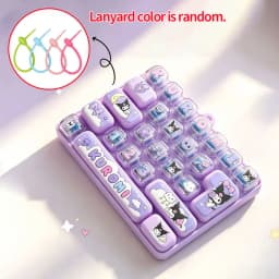 키캡 클릭커 26-key Keycap Clicker Keychain Keyboard Key Caps Keychains for Bag Charms Cartoon Anti-stress Keycaps Pendant Xmas Gifts