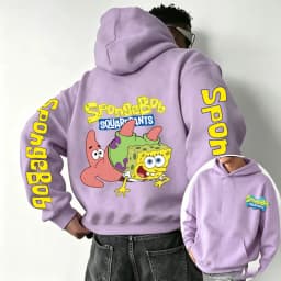 Patrick Star and SpongeBob SquarePants Cartoon Anime 2026 Spring and Autumn Men's and Women's Fashion Sports Hoodies