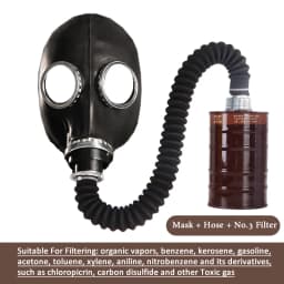 New 64 Type Multipurpose Black Gas Full Mask Respirator Painting Spray Pesticide Natural Rubber Mask Chemical Prevention Mask
