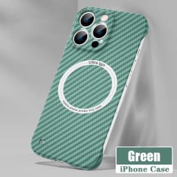Ultra Thin Carbon Fiber Magnetic Case for iPhone 18 Pro Max 17 Air 16 15 14 13 11 12 For Magsafe Charging Frameless Hard Cover