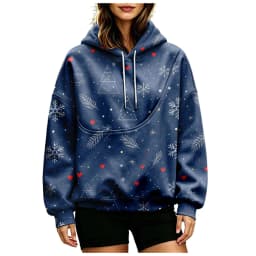 Women Fall And Winter Hoodie With Pet Pouch Oversized Pocket Colorful Print Sweatshirt For Dogs And Long Length Zippe Hoodie