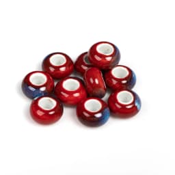 15#10pcs Special Round Retro Big Hole Ceramic Porcelain Bead Pendant Jewelry Making Beads Handmade Materials Bracelet Z036