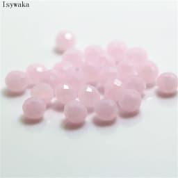 Isywaka Solid Army Green Colors 4*6mm 50pcs Rondelle Austria Faceted Crystal Glass Beads Loose Spacer Round Beads Jewelry Making